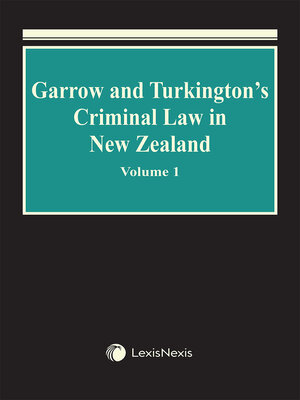 cover image of Garrow and Turkington's Criminal Law in New Zealand